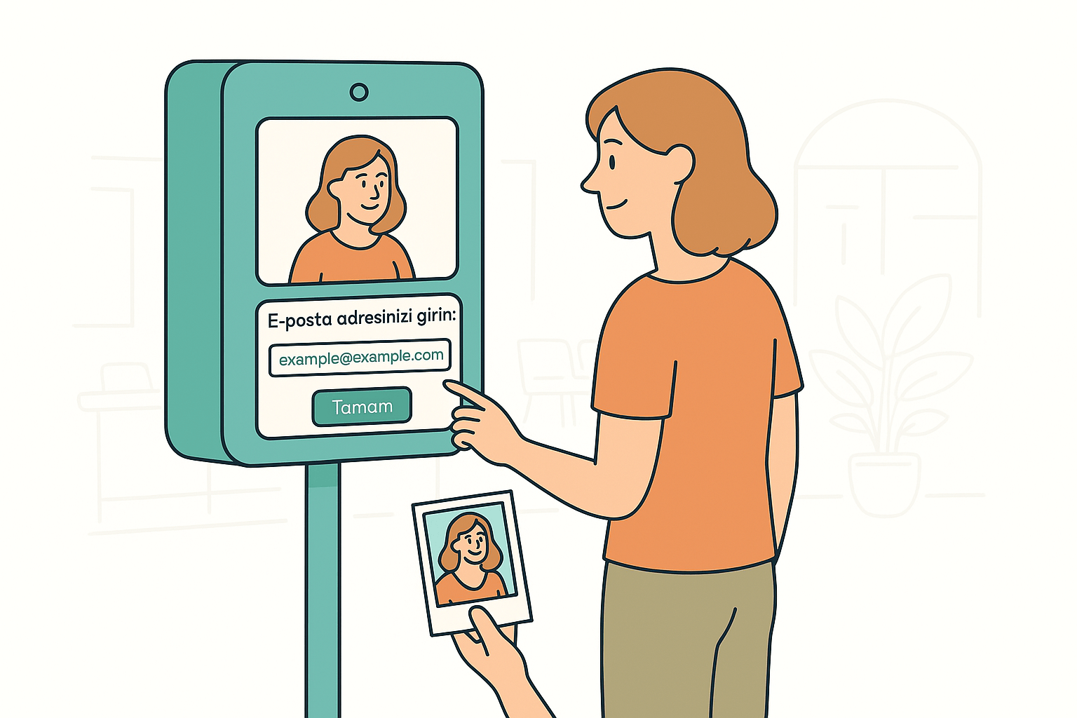 Baskı Öncesi E-posta Toplama Ekranı