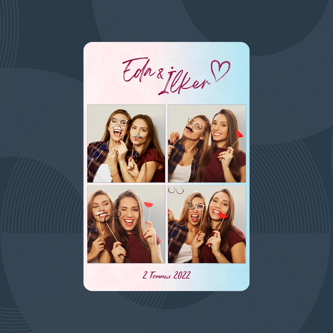 Düğün Photobooth kart çerçevesi 3