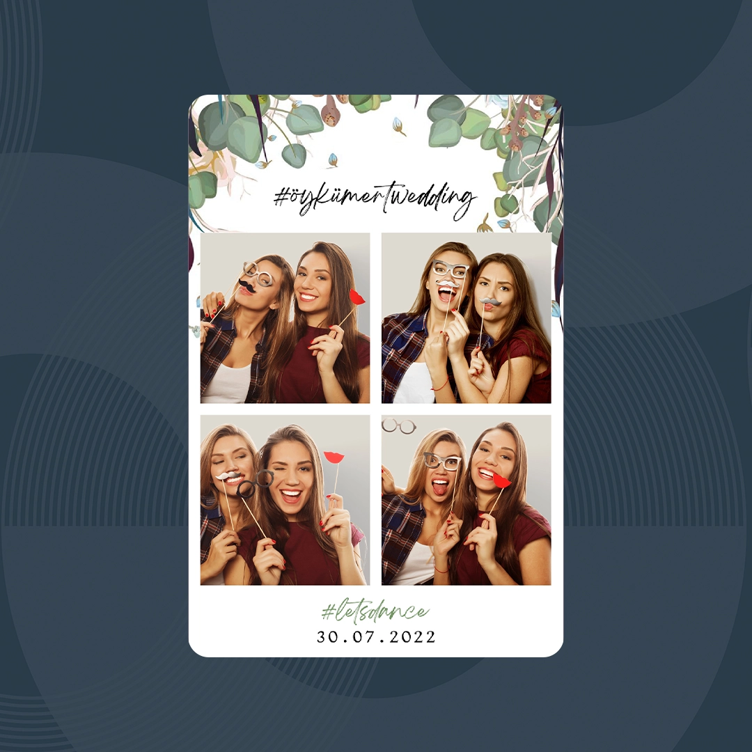 Düğün Photobooth kart çerçevesi 4