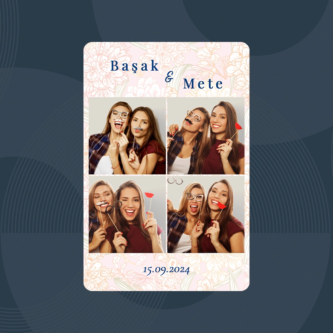 Düğün Photobooth kart çerçevesi 6
