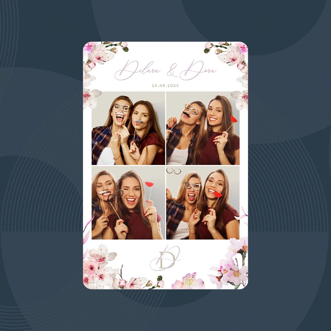 Düğün Photobooth kart çerçevesi 7